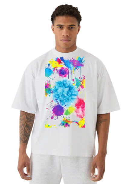 Holi T-Shirt - Color Splash Festival Tee for Men & Women - Cotton Holi Outfit 2025 - Printed Comfortable Pack of -2 HoliCelebration T-Shirt-49_S